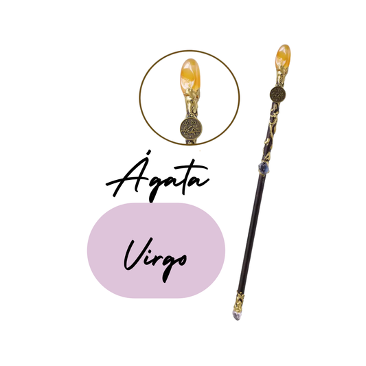 Cetro Mágico de VIRGO - Piedra Natural de Ágata