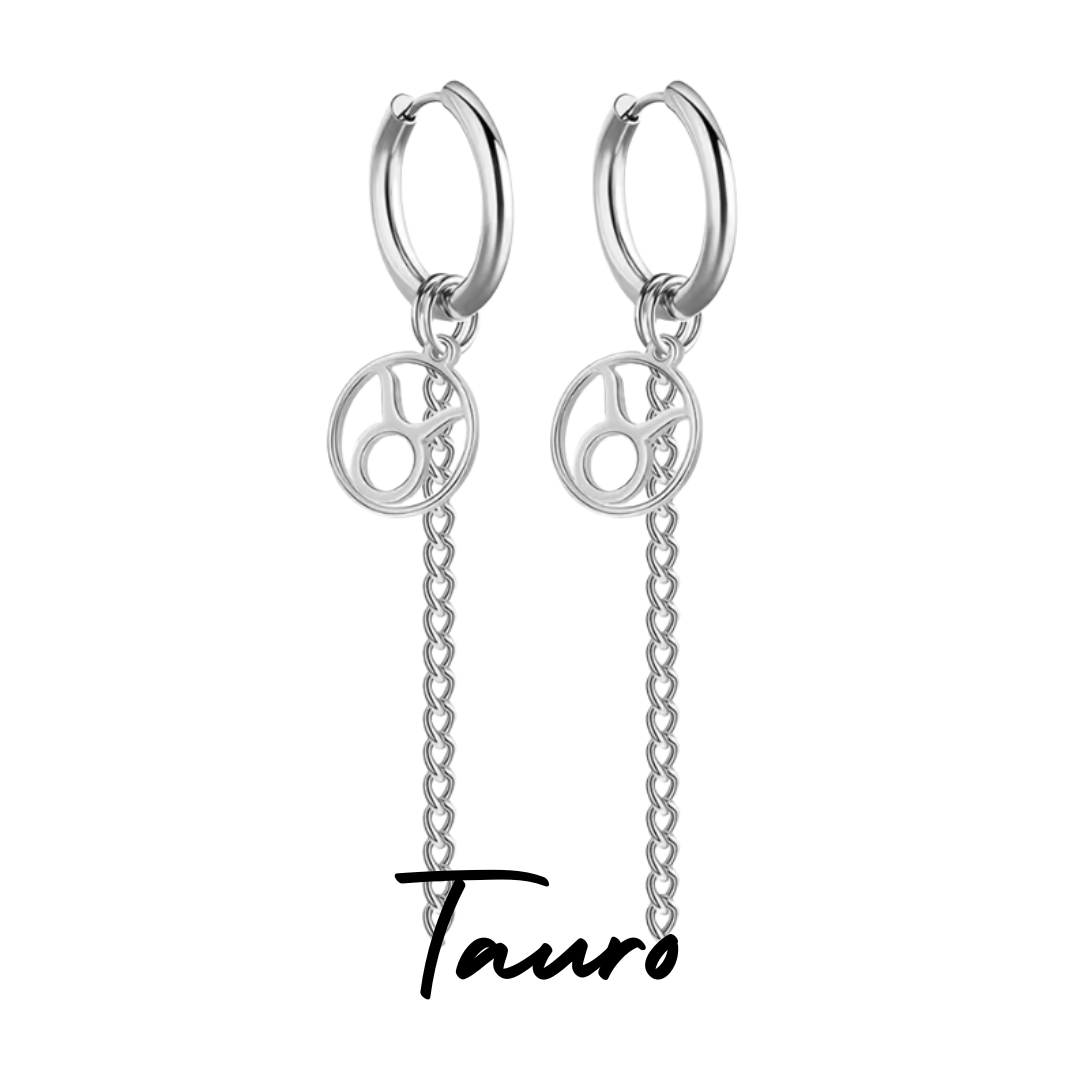Pendientes Largos con Símbolo del Zodiaco
