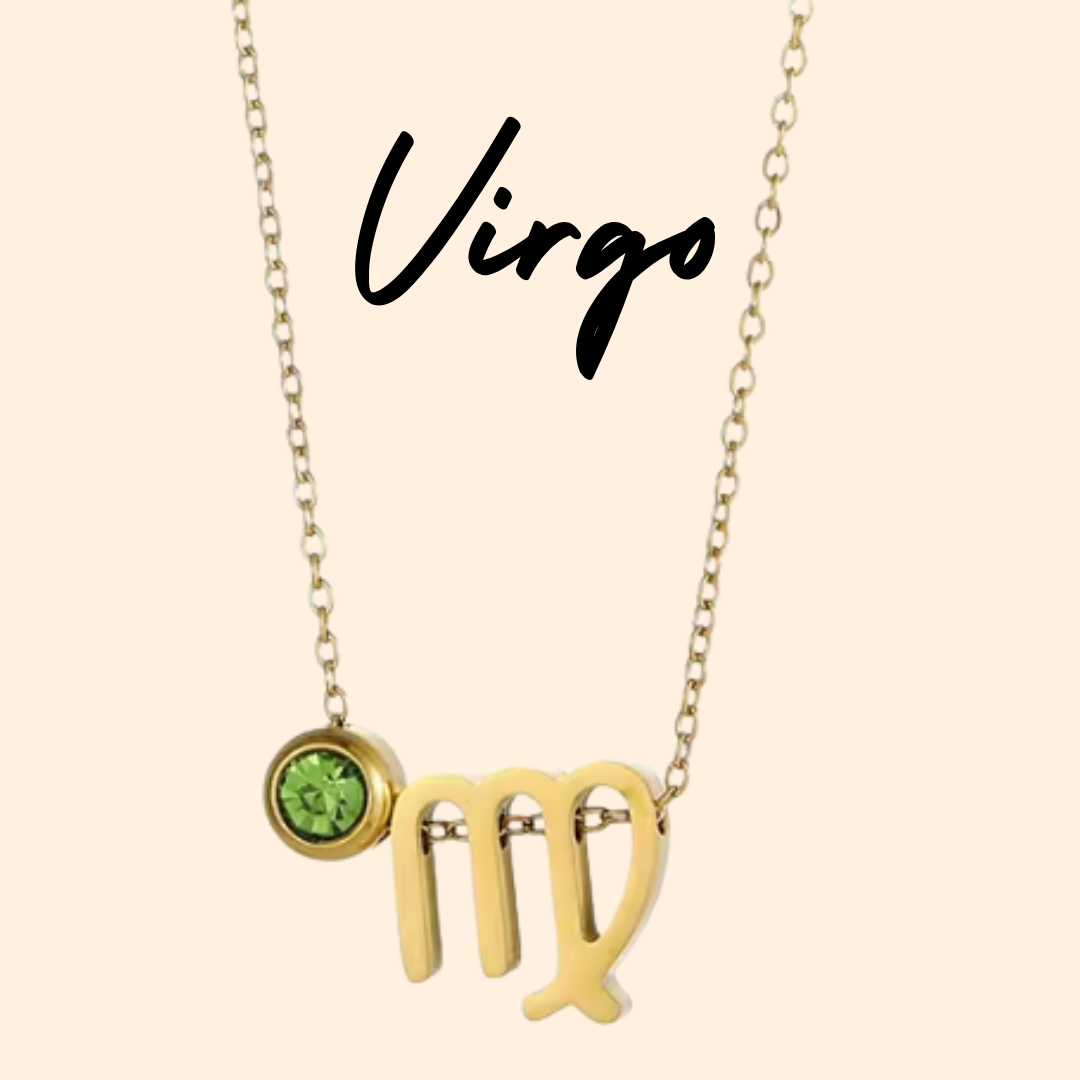 Colgante doble de Símbolo y Zirconita para VIRGO