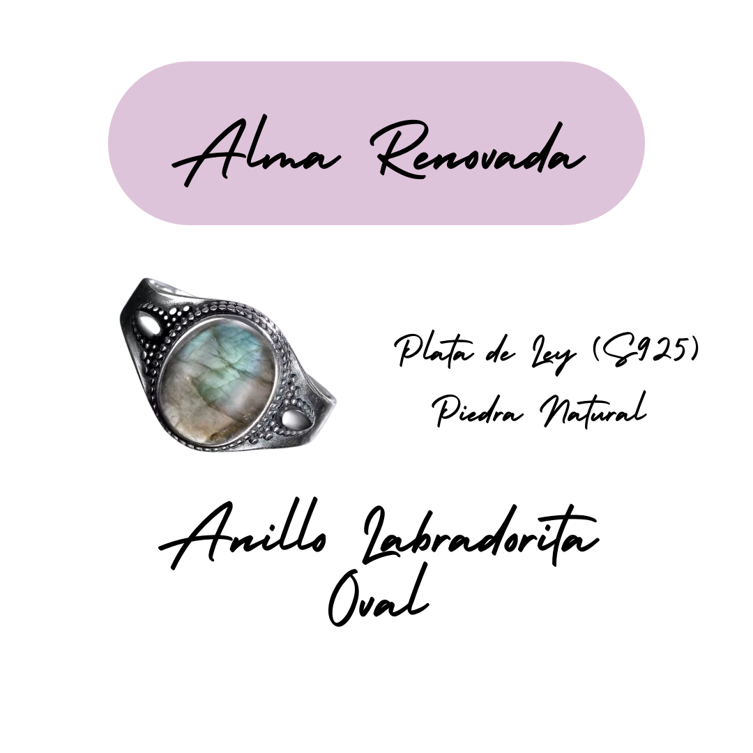 Anillo Labradorita Oval - Alma Renovada - Plata de Ley
