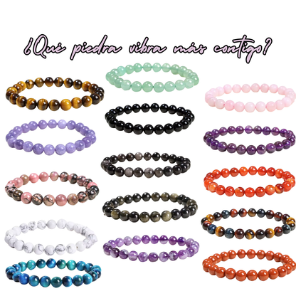 Pulsera de cuentas para Leo - Piedras Naturales Ojo de Tigre Azul