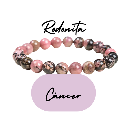 Pulsera de cuentas para Cáncer - Piedras Naturales Rodonita