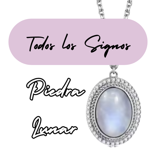 Colgante de Plata de Leo - Piedra Natural Piedra Lunar