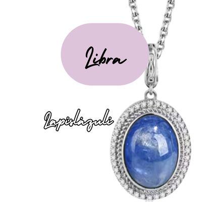 Colgante de Plata de Libra - Piedra Natural Lapislázuli