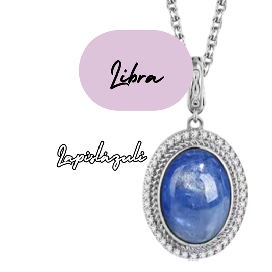 Colgante de Plata de Libra - Piedra Natural Lapislázuli