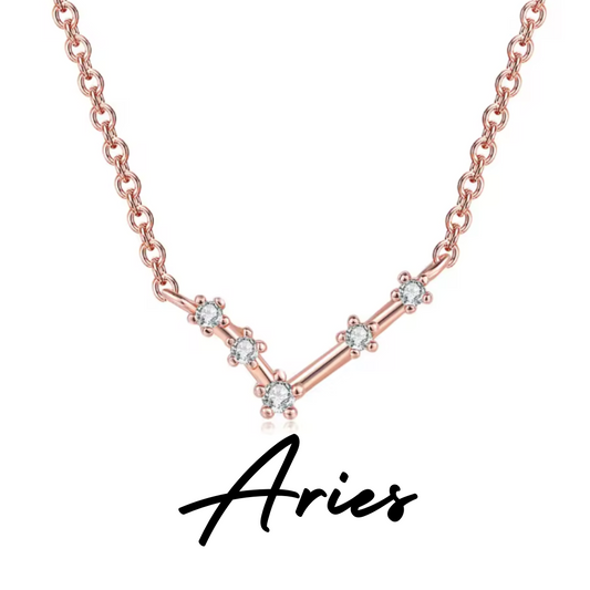 Collar con Constelación de ARIES Oro Rosa