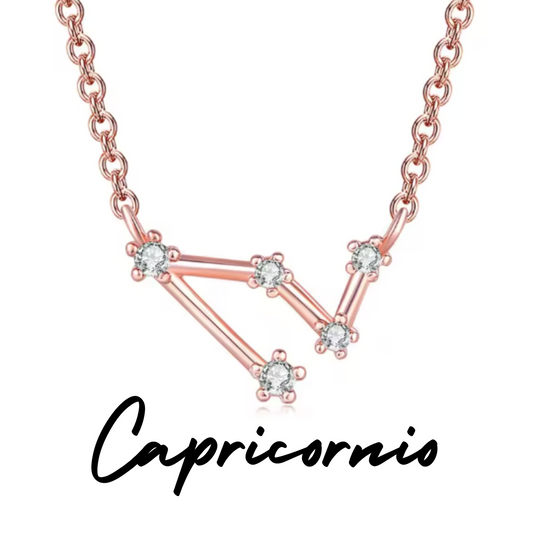 Collar con Constelación de CAPRICORNIO Oro Rosa