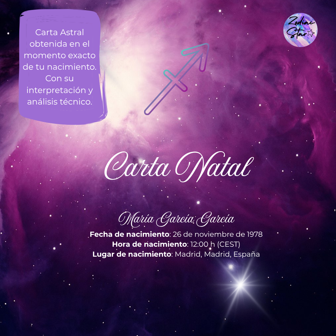 Carta Natal Personalizada - Carta Astral de tu nacimiento