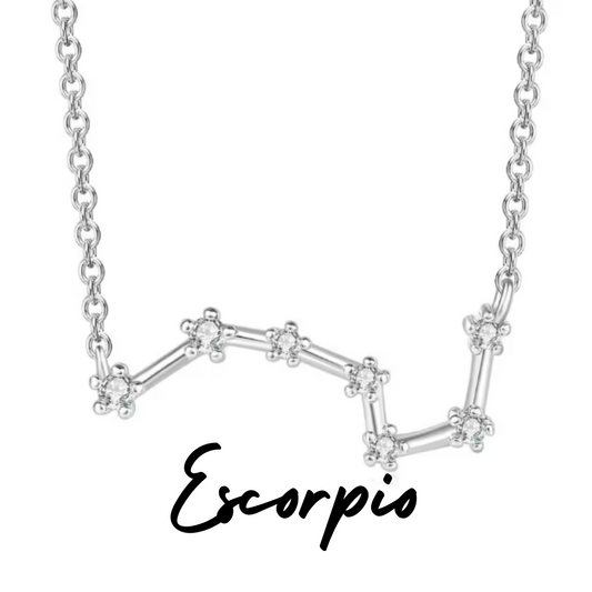 Collar con Constelación de ESCORPIO Plateado