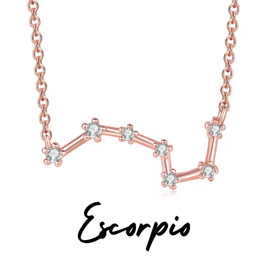 Collar con Constelación de ESCORPIO Oro Rosa