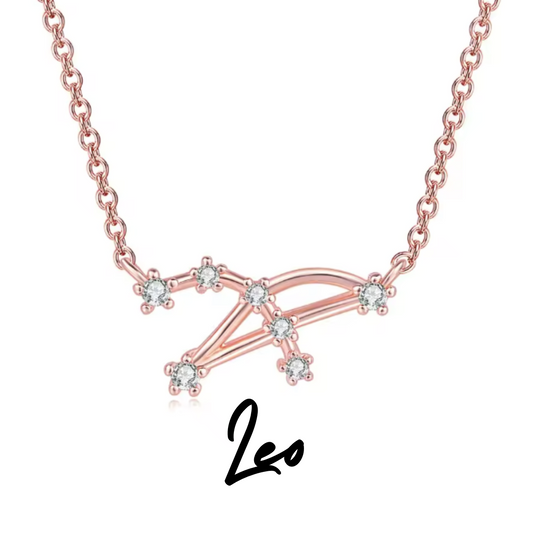 Collar con Constelación de LEO Oro Rosa