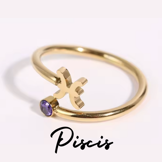 Anillo con Símbolo de PISCIS