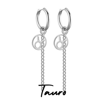 Pendientes Largos con Símbolo del Zodiaco