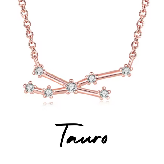 Collar con Constelación de TAURO Oro Rosa