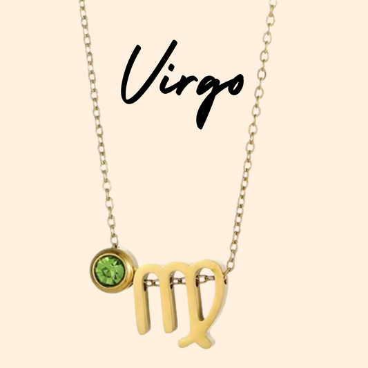 Colgante doble de Símbolo y Zirconita para VIRGO